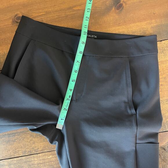 Athleta Stellar Trouser Black Ankle Pants Women's 8 Tall Stretch Travel Work - Picture 13 of 14